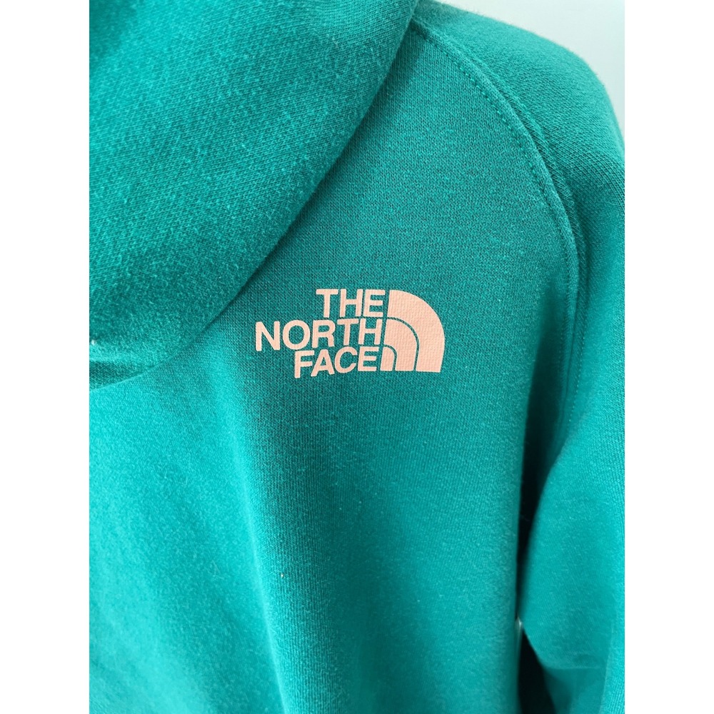 The North Face Womens Green Circular Design Graphic Logo Fleece Hoodie XL - Picture 4 of 7